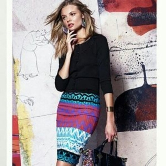 Plenty by Tracy Reese Montagne Geo Print Pencil Skirt - 4 - Picture 5 of 11